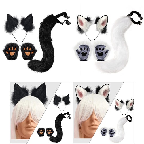 Fox ears tail and paws - tail, set