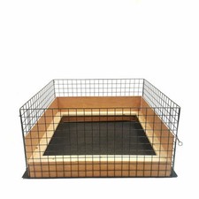 Whelping Box Pen 1m x 1m with Pig Rails Puppies Puppy Cage With Opening Front