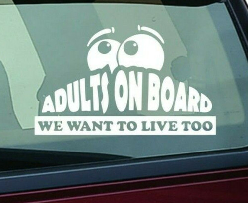 Adults board funny car - on,