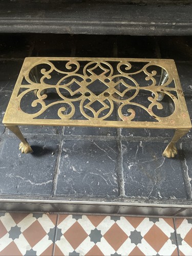 Antique solid brass trivet - brass,