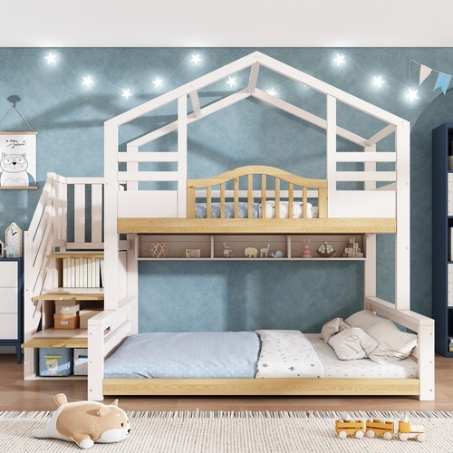 Bunk bed for kids triple - bed, kids,