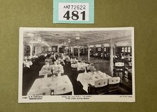 White Star Line RMS Olympic First Class Dining Saloon Real Photograph Postcard