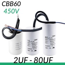 Start Run Motor Capacitor Compressor Air conditioning Water Pump 450v μF CBB60
