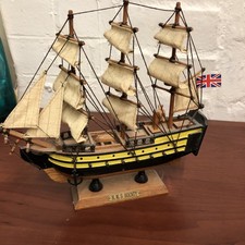 Vintage Replica Wooden Model HMS Victory Bounty  Ship Sailing Boat