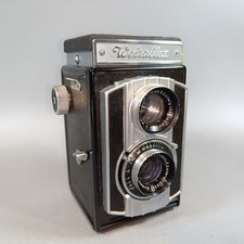 TLR camera, Twin Lens Reflex Weltaflex Camera With Meritar Red V F3.5 75mm Lens