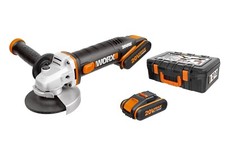 WORX Powershare Cordless Angle Grinder 20V 115mm x2 2.0Ah Battery WX800