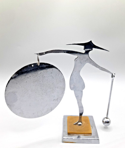 Art deco chrome dinner gong - deco,
