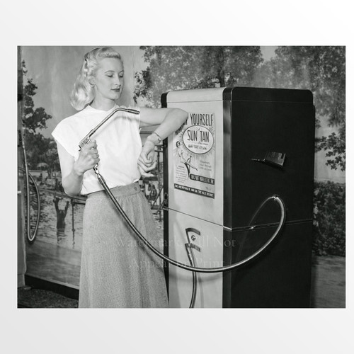 Vintage woman with - with, spray