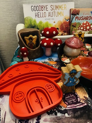 Mushroom sensory play tray - mushroom,