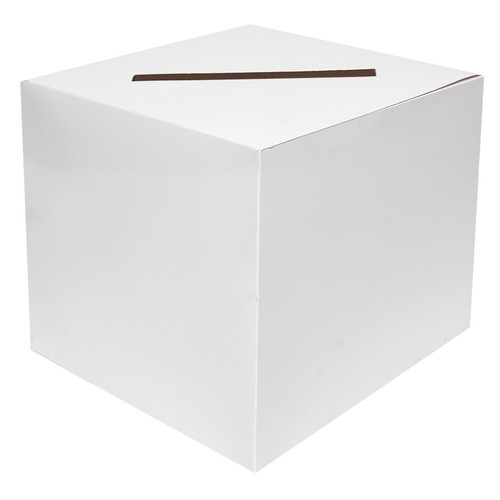 White wedding card - card, postbox