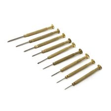Brass Watchmakers Screwdrivers Set x9 Watch Repair Screw Driver Watchmaking