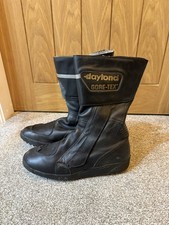 Daytona Gore-Tex Motorcycle Boots Black Leather Size 42