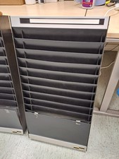 Black Workshop Job Card Wall Rack For A4 Portrait Job Cards - 10 pockets