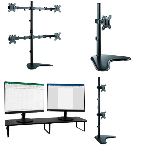 Single dual quad monitor - quad, mount