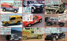 1:43 Decals Range Land Rover VW BMW Mercedes Rally Paris Dakar   