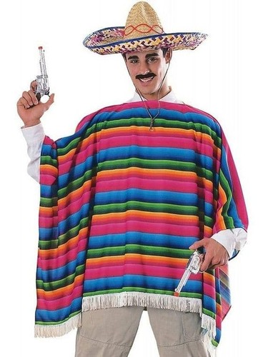 Mexican poncho sombrero - mexican,