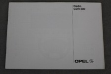 Opel Radio CDR 500 manual"