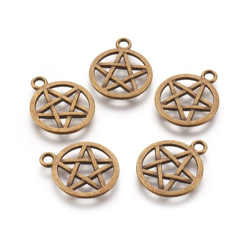 Antique bronze pentagram - antique,