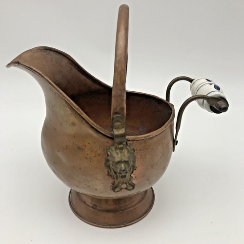Old helmet copper coal - helmet, scuttle