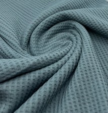 Denim Blue Cotton Soft Waffle