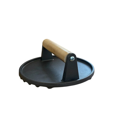 Cast iron grill press round - iron,