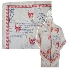 ALEXANDER MCQUEEN SCARF EXPLORER SKULL MODAL SILK FOULARD 55"
