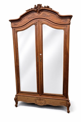 French mirrored armoire - mirrored, ~