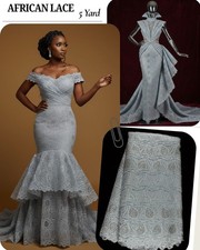 White african cord lace fabric