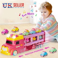 Transport Truck Toys Cars Car Transporter Toy Foldable Race Track Truck for Kids