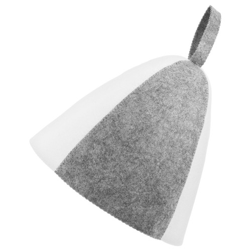 Grey felt sauna hat - grey,