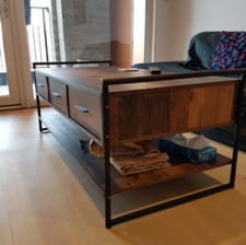 Industrial coffee table large - industrial,