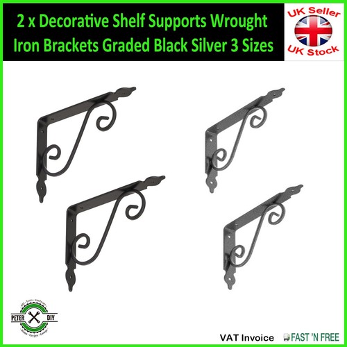 Decorative shelf supports - x,