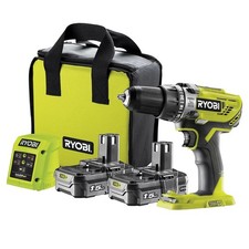 Ryobi ONE+ 18V R18PD3-215SK Cordless Combi drill Kit 2 x 1.5Ah Charger & Bag 