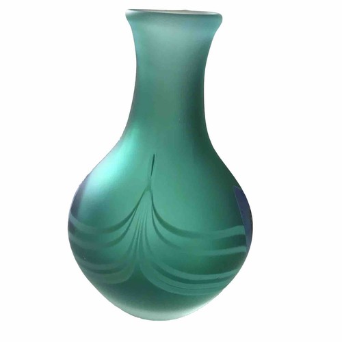 Frosted mdina art glass vase - art,