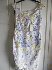 LIPSY WHITE LACE DRESS SIZE 14