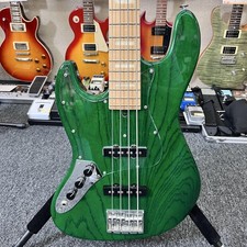 Bacchus Handmade WOODLINE Left-Handed Jazz Bass Green Pro Setup Japan