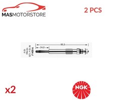 ENGINE GLOW PLUGS NGK 4520 2PCS A NEW OE REPLACEMENT