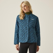 Regatta Womens Orla Kiely Warmloft Padded Quilted Jacket - Birdy Blue - 8