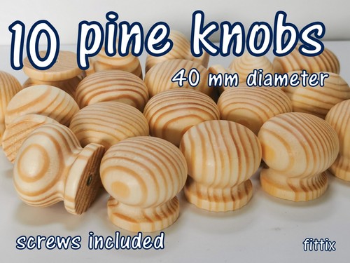 Set pine wooden knobs - pine,