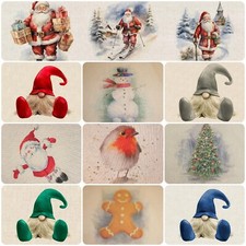 CHRISTMAS CUSHION PANELS + All Over Design Cotton Fabric (11 Designs) XMAS