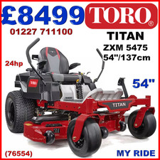 Toro Titan ZX5475 Zero Turn 54" / 137cm Ride On Mower Lawnmower Garden Tractor