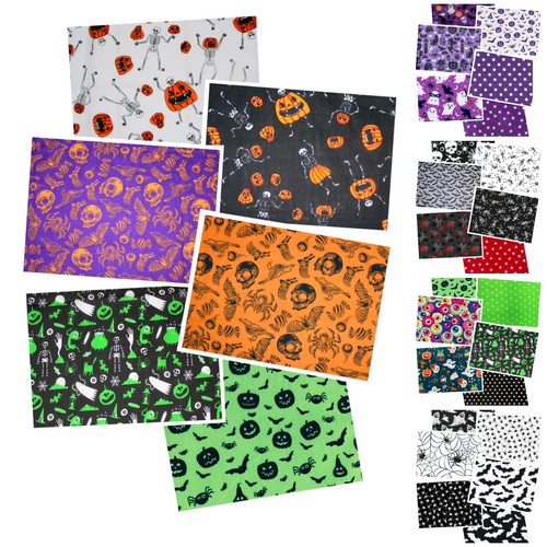 Halloween poly cotton fabric - poly,