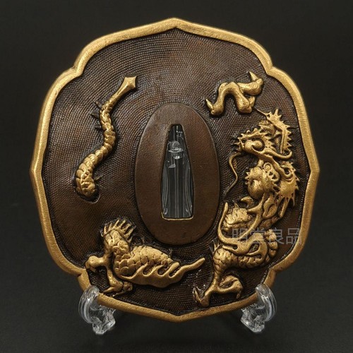 Japanese tsuba dragon design - japanese,