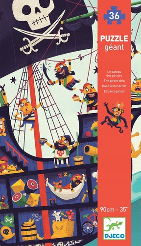 Djeco giant pirate ship jigsaw - pirate,