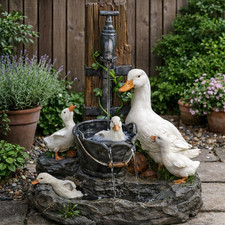 Duck Water Fountain Garden