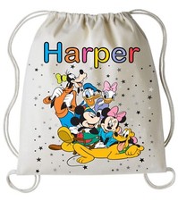 Disney Characters Personalised Drawstring Bag