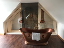 Copper Bathtub Roman Hand Made Package Deal Floor Tap / Basin