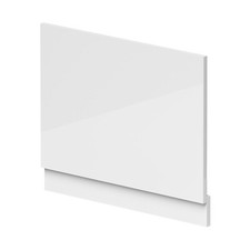 Gloss White MDF Bath End Panel and Plinth 68.5cm x 45-56cm NEW