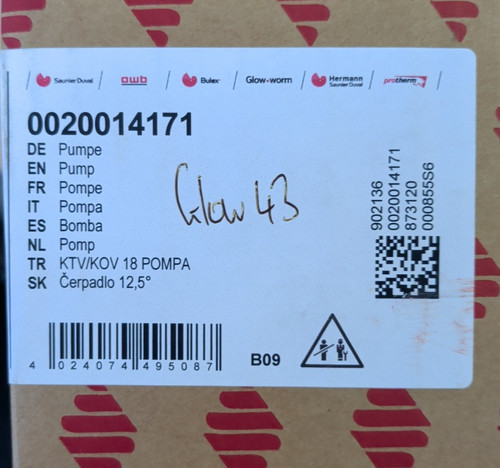 Glow worm pump 0020014171 - pump,