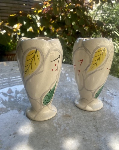 Pair mid century leaf - pair,